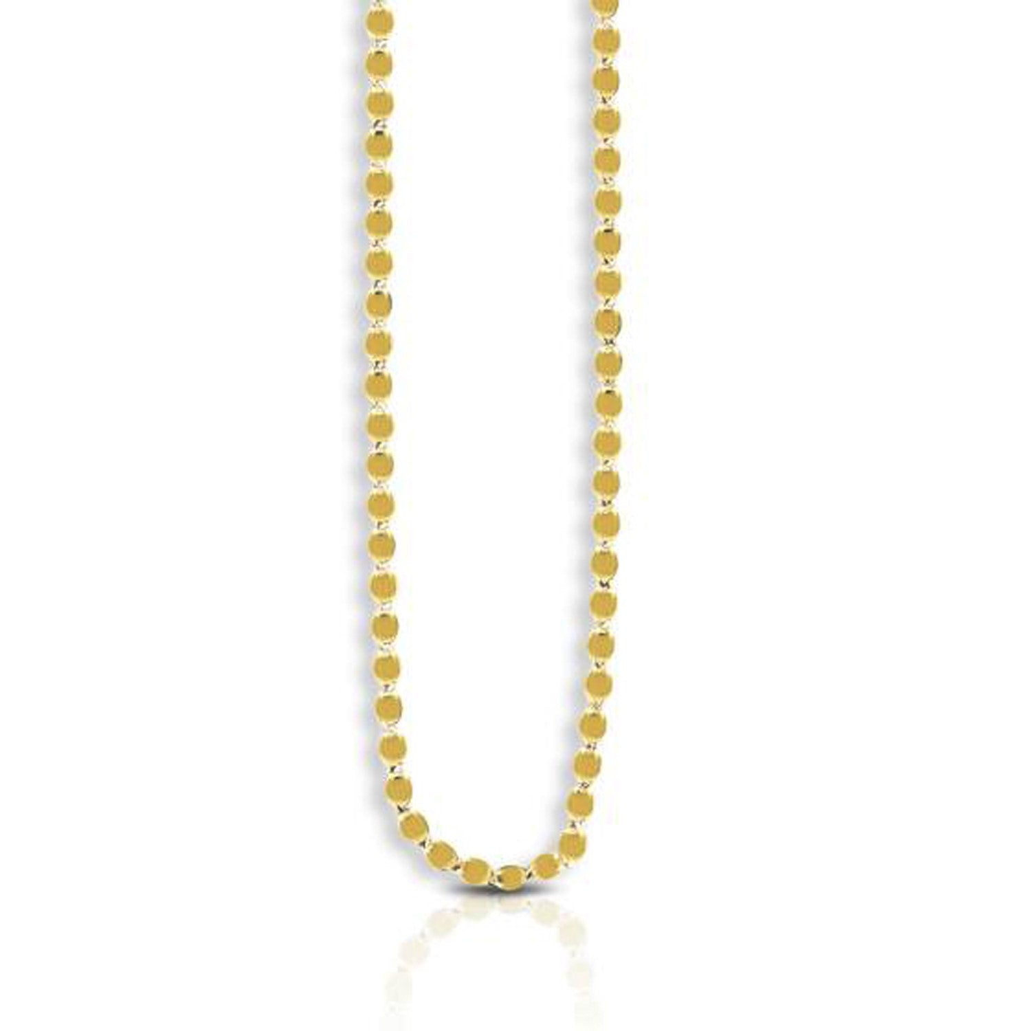 14k Yellow Gold Oval Mirror Chain (2.20 mm) by Bids.com