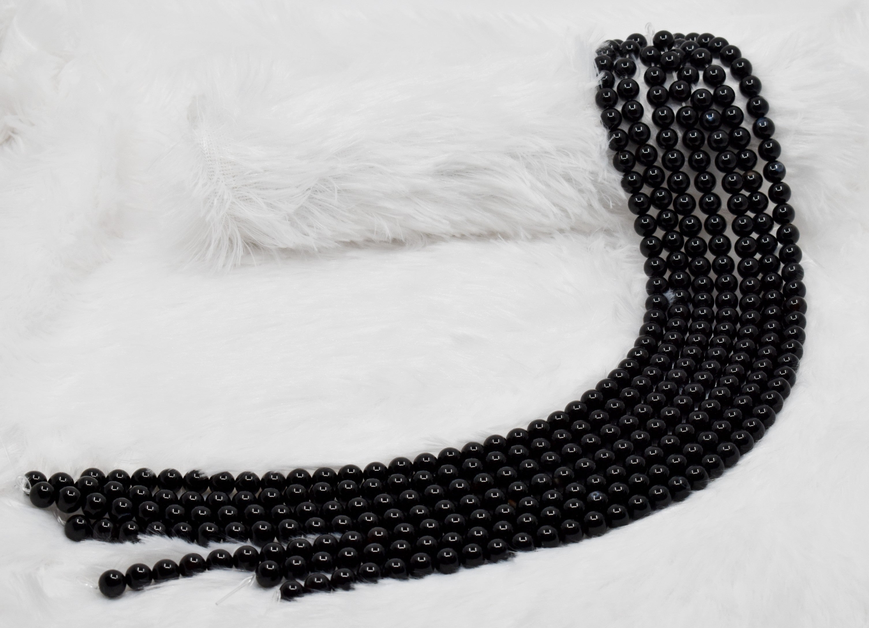 Black Onyx Beads, Natural Crystal Round Beads 4mm to 16mm