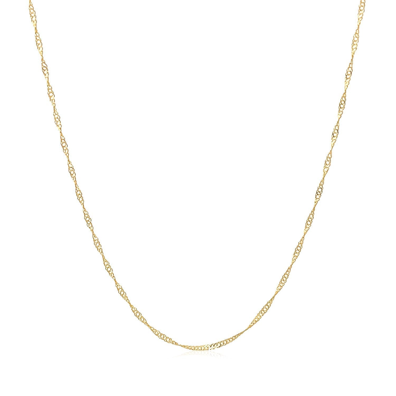 14k Yellow Gold Singapore Chain 0.6mm by Bids.com