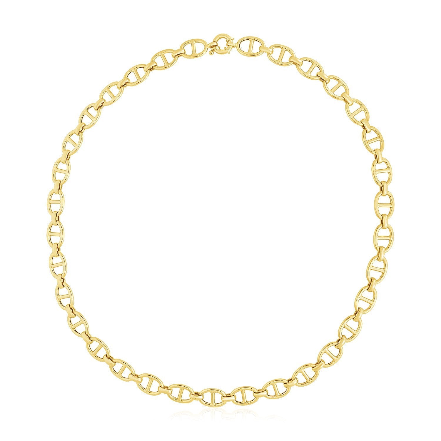 14k Yellow Gold High Polish Mariner Link Chain (8.8mm) by Bids.com