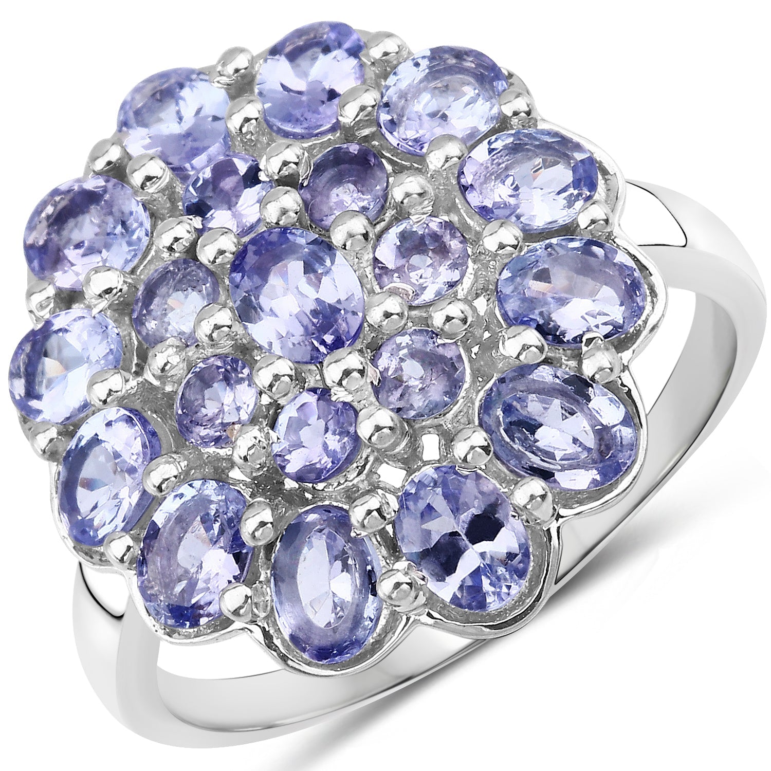 2.70 Carat Genuine Tanzanite .925 Sterling Silver Ring by Bids.com