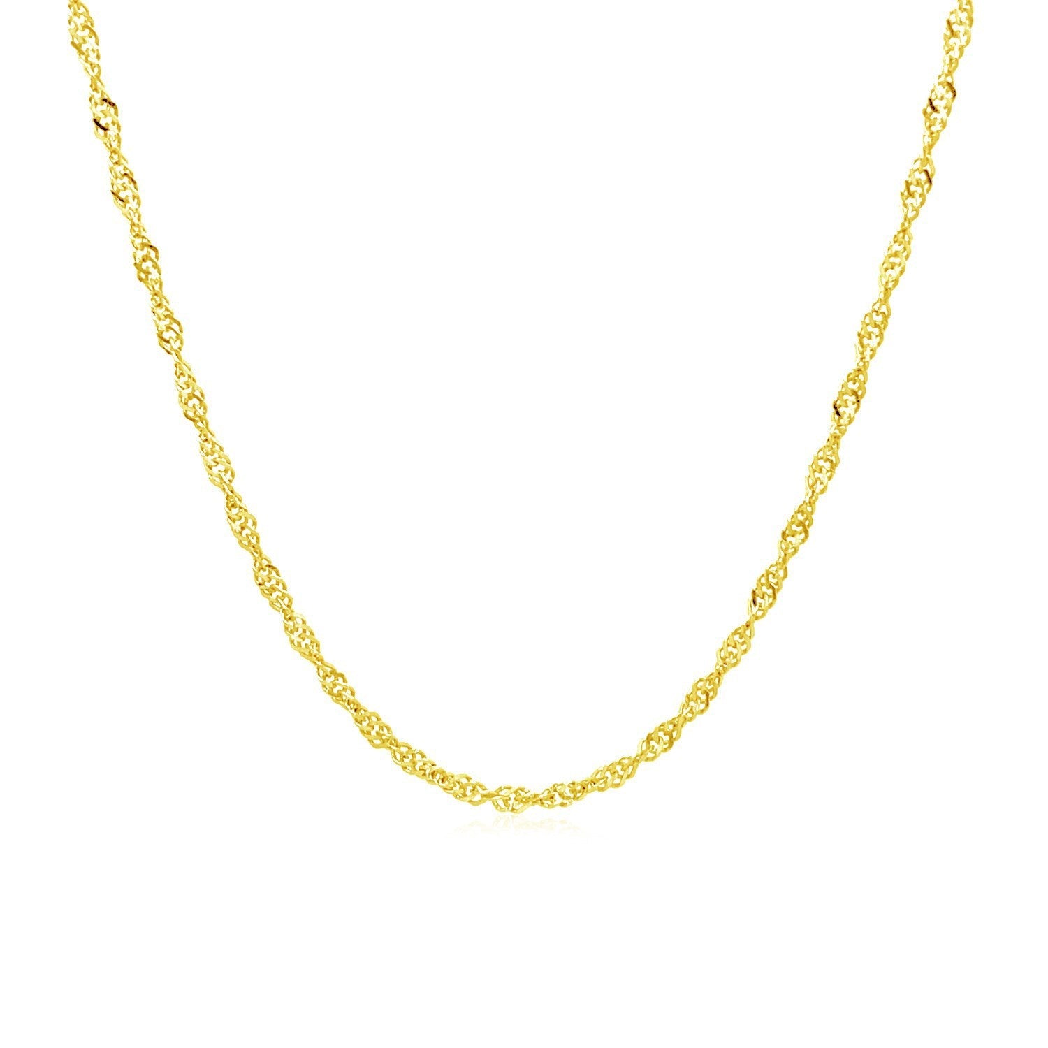 10k Yellow Gold Singapore Chain 1.5mm by Bids.com