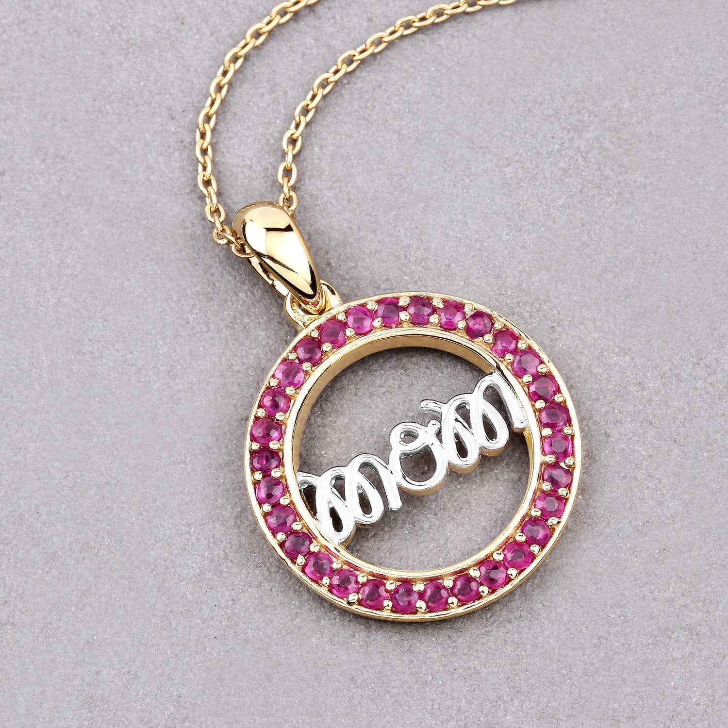 0.64 Carat Genuine Ruby .925 Sterling Silver Pendant by Bids.com