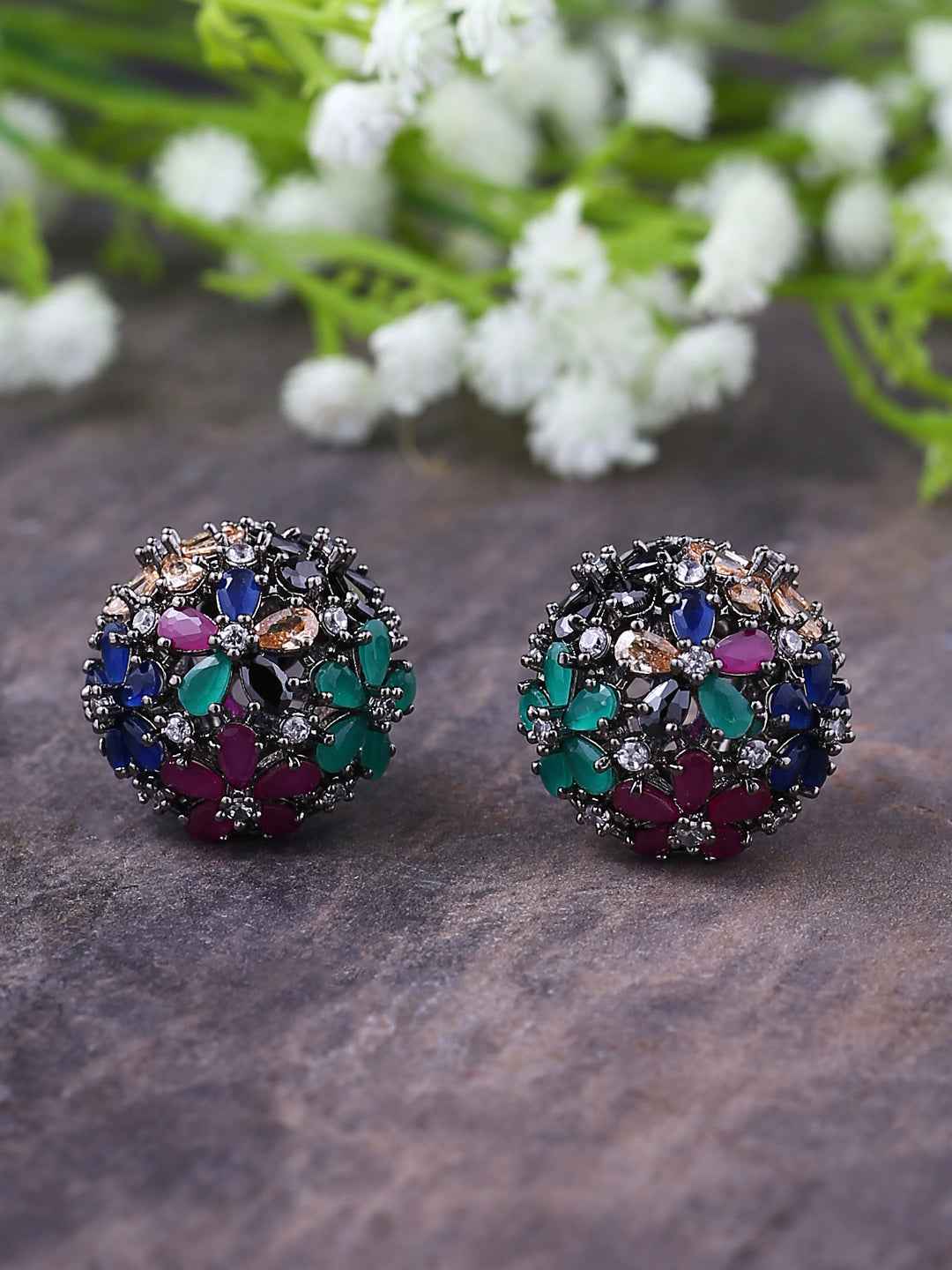 Shoshaa Multicoloured Circular Studs