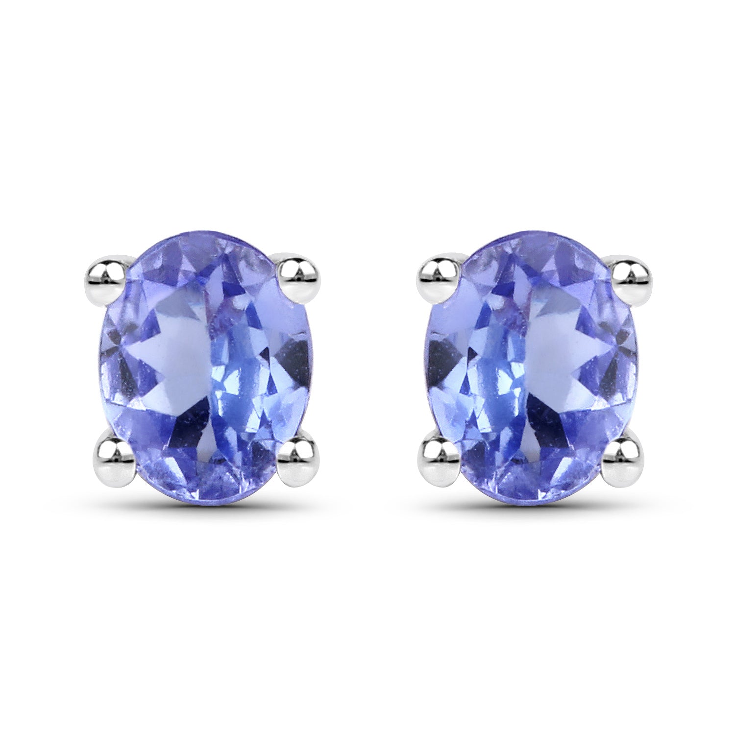 0.40 Carat Genuine Tanzanite .925 Sterling Silver Earrings DestGlow