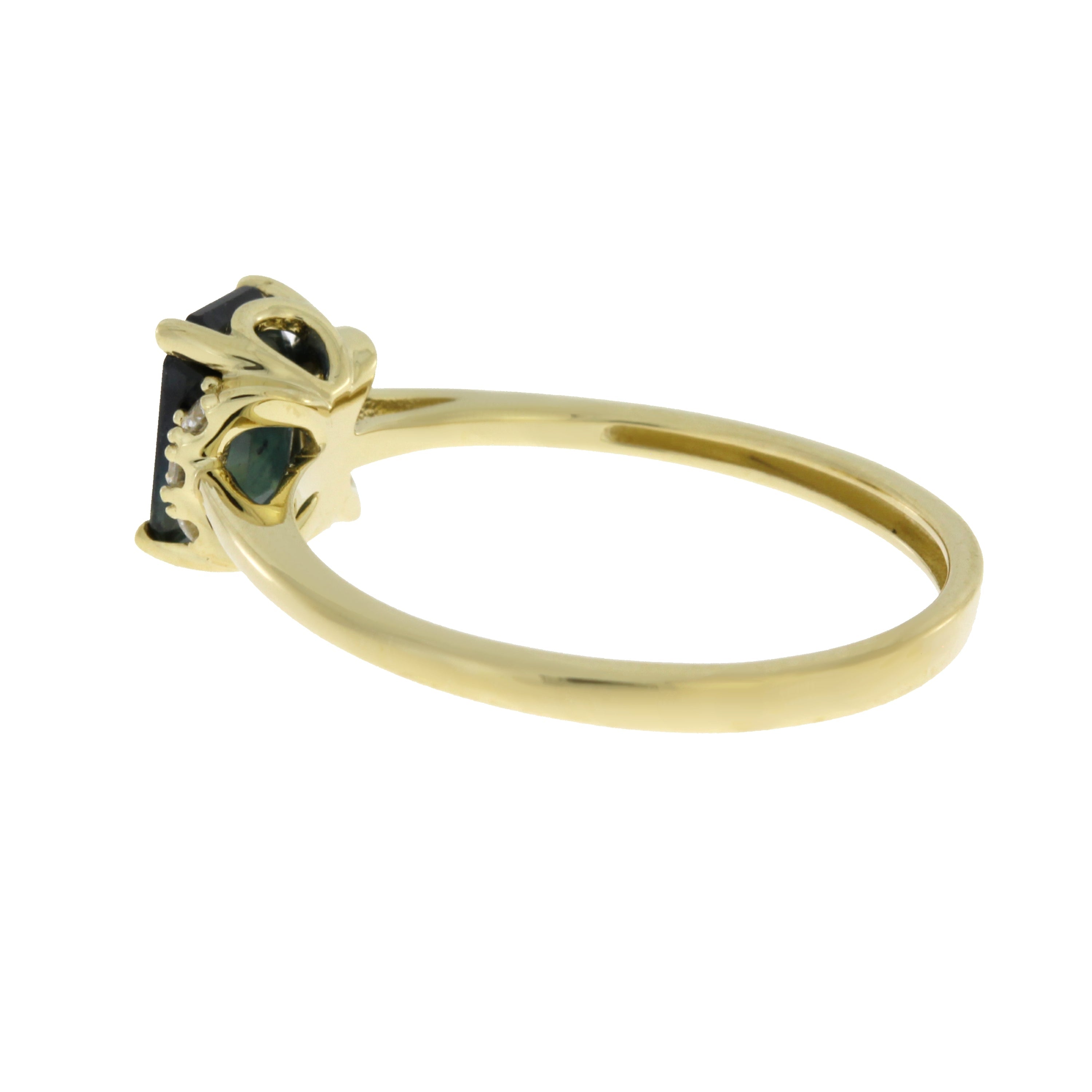 Genuine 1.38ct Sapphire Diamond Ring 14KT Yellow Gold by Bids.com