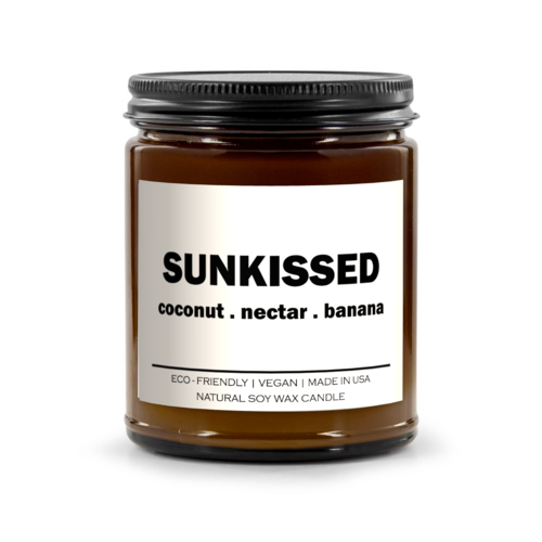Sunkissed Candle - Tropical Coconut Scented Soy Candle for Home Ambiance