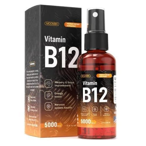 Vitamin B12 Liquid Spray - Energy & Nerve Function Support Drops