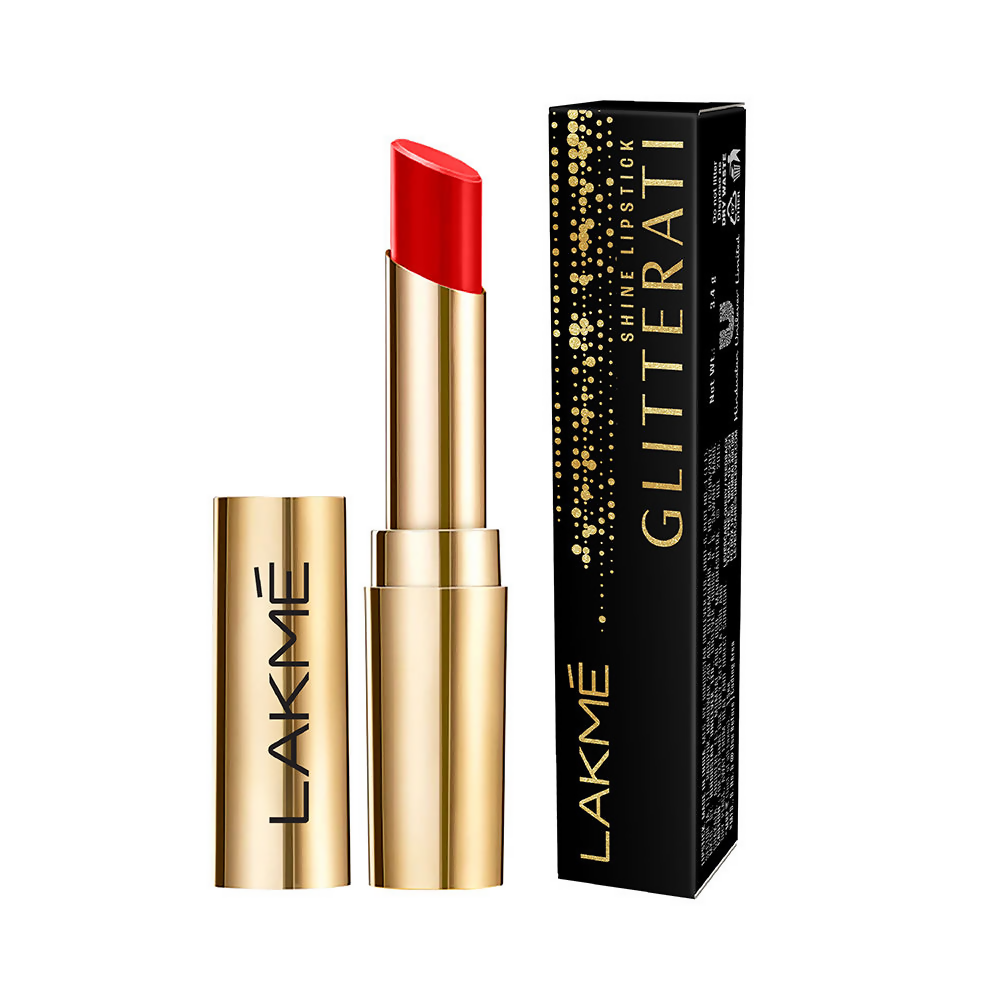 Lakme Glitterati Collection Shine Lipstick - Red Pop