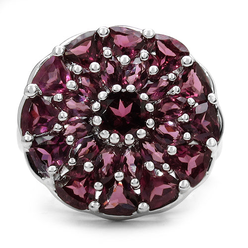 5.08 Carat Genuine Rhodolite .925 Sterling Silver Ring by Bids.com