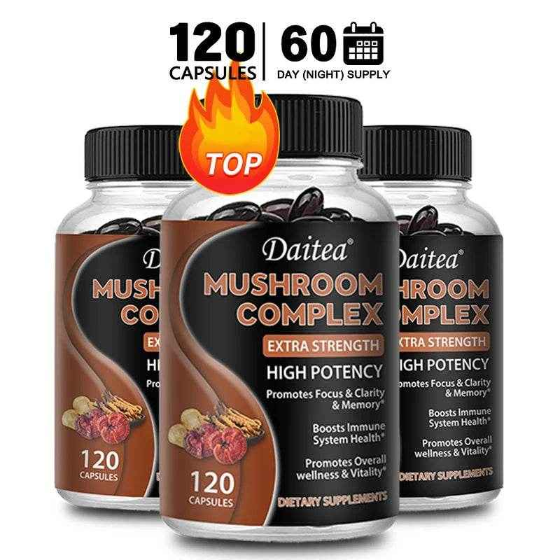Mushroom Complex Supplement Focus Clarity Memory Support Immune