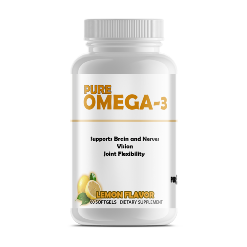 Pure Omega-3 Fish Oil Supplement - Heart Health & Brain Support