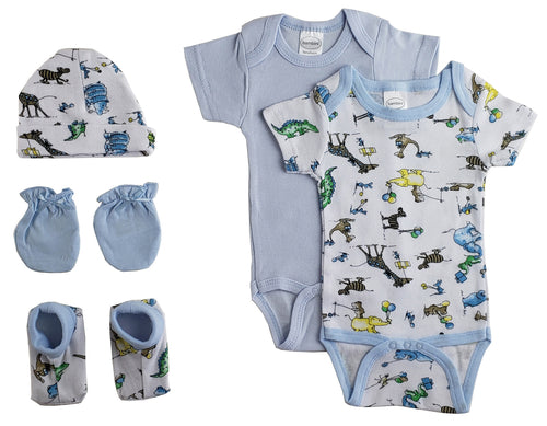 Newborn Baby Boys 5-Piece Layette Baby Shower Gift Set