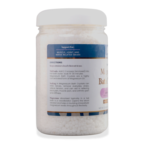 Magnesium Bath Crystals - Pure Magnesium Chloride Flakes for Relaxation & Muscle Relief