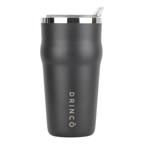 DRINCO 20oz Insulated Beer Mug with Built-In Bottle Opener THOR - Jet Black Stainless Steel Tumbler