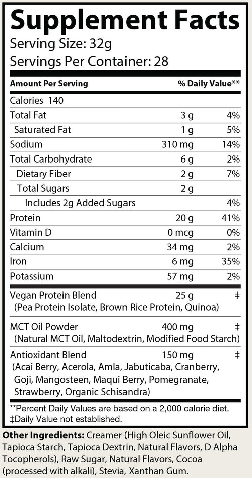 Pure Plant Protein Powder - Chocolate Flavor | Vegan Protein Supplement
