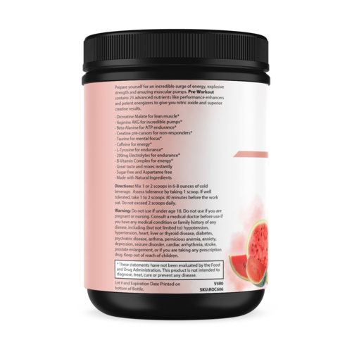 Pure Energy Pre-Workout Powder - Honeydew Watermelon Flavor