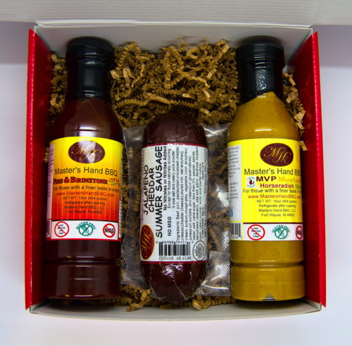 Spicy Red Gift Set - Fire & Brimstone BBQ, Jalapeño Sausage & Horseradish Mustard