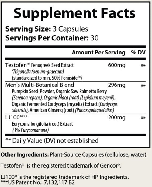 Pure Testosterone Booster Supplement - Natural T-Support for Men