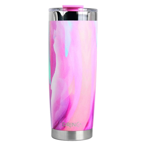 DRINCO 20oz Insulated Tumbler with Spill-Proof Lid & 2 Straws - Galaxy Stainless Steel Travel Mug