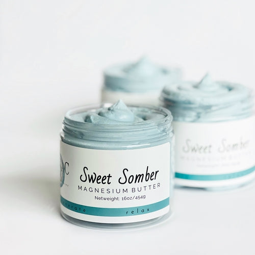 Sweet Somber Magnesium Body Butter - Ylang Ylang, Jasmine & Lavender 16oz