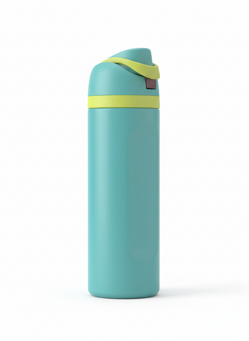 FreeSip Insulated Water Bottle with Straw 24oz - Stainless Steel, Leak Proof