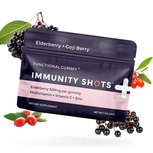 Elderberry & Goji Berry Immunity Shots Gummy Vitamins - 12 Pack Immune Support