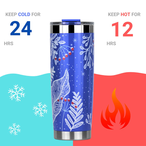 DRINCO 20oz Insulated Tumbler with Spill-Proof Lid & 2 Straws - Nampa Stainless Steel Travel Mug