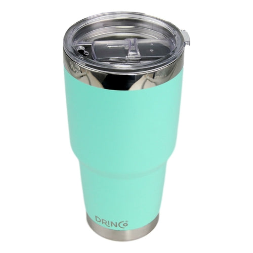 DRINCO 30oz Insulated Tumbler with Spill-Proof Lid & 2 Straws - Teal Stainless Steel Travel Mug