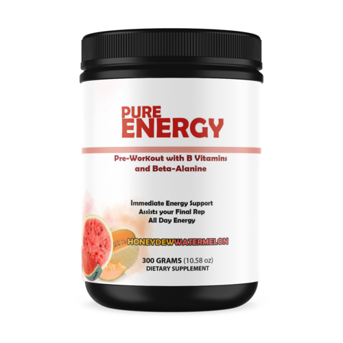 Pure Energy Pre-Workout Powder - Honeydew Watermelon Flavor