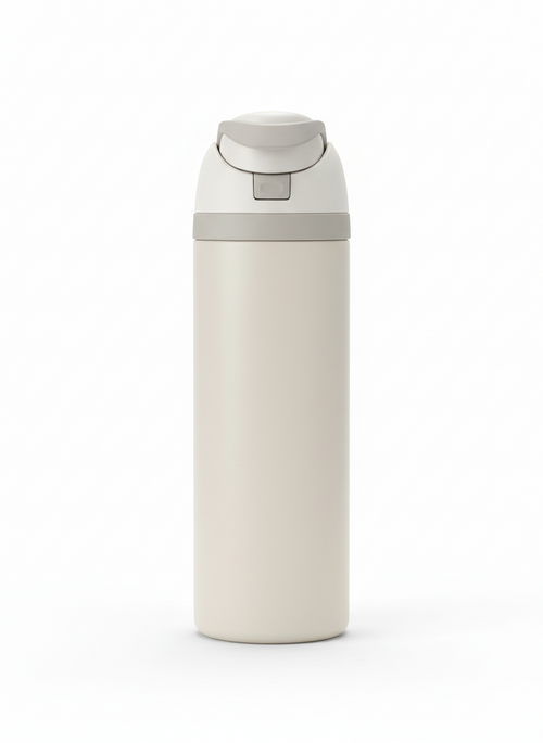 FreeSip Insulated Water Bottle with Straw 24oz - Stainless Steel, Leak Proof