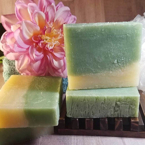 Cucumber Melon Soap - Vegan Handmade Bar with Organic Aloe for Spa-Fresh Skin