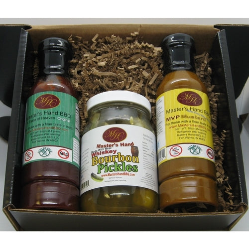 Black Gift Set - Original BBQ Sauce, Bourbon Pickle & MVP Mustard