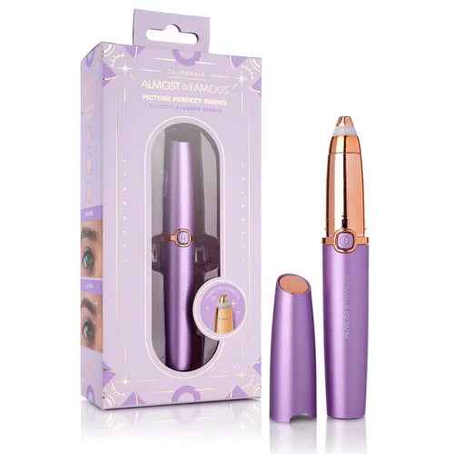 Almost Famous Precision Brow Shapers with Rose Gold Accents - LED Eyebrow Trimmer