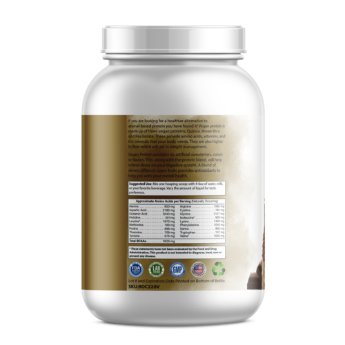 Pure Plant Protein Powder - Chocolate Flavor | Vegan Protein Supplement