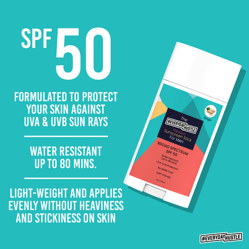 #EverydayHustle Sunscreen Stick SPF 50 for Men - Sport Face & Body Sunscreen