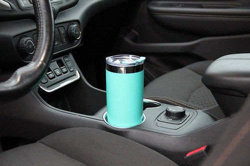 DRINCO 20oz Insulated Tumbler with Spill-Proof Lid & 2 Straws - Teal Stainless Steel Travel Mug