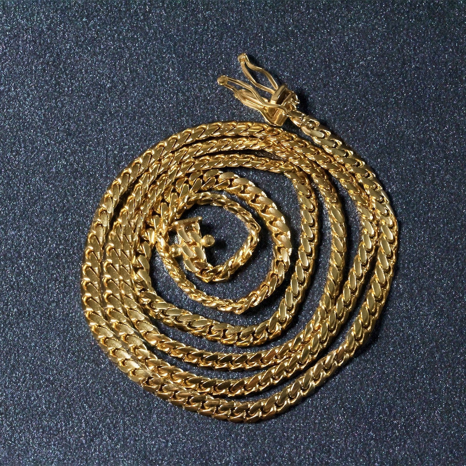 10k Yellow Gold Classic Solid Miami Cuban Chain (3.20 mm) DestGlow