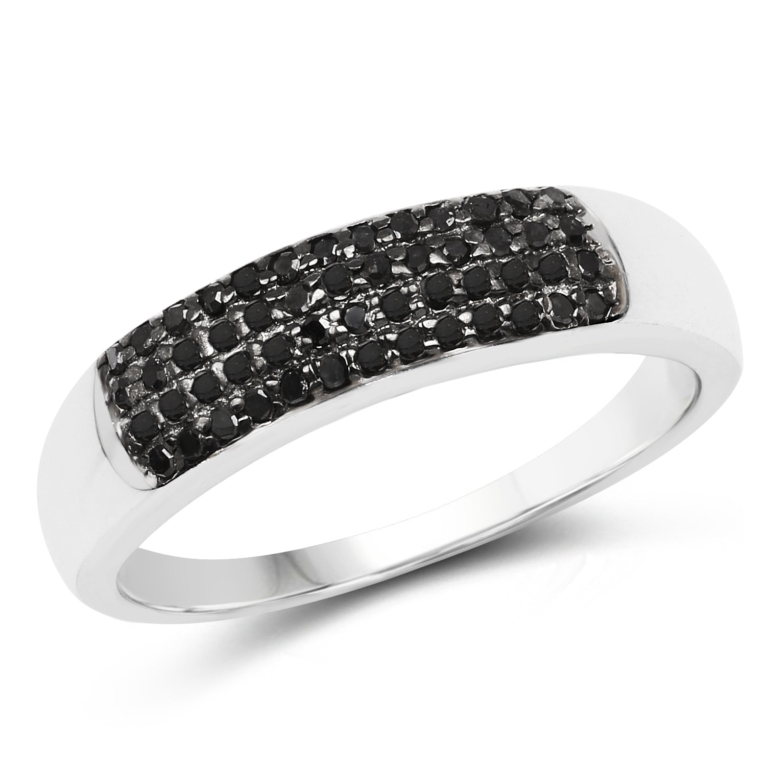 0.22 Carat Genuine Black Diamond .925 Sterling Silver Ring by Bids.com