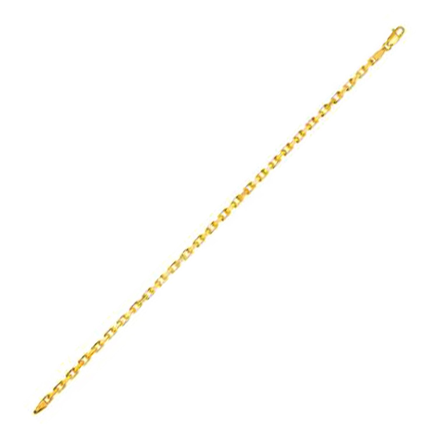 14k Yellow Gold French Cable Chain Bracelet (2.50 mm) by Bids.com