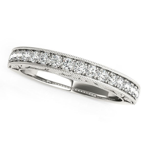 14k White Gold Antique Prong Set Diamond Wedding Ring (1/3 cttw) by Bids.com