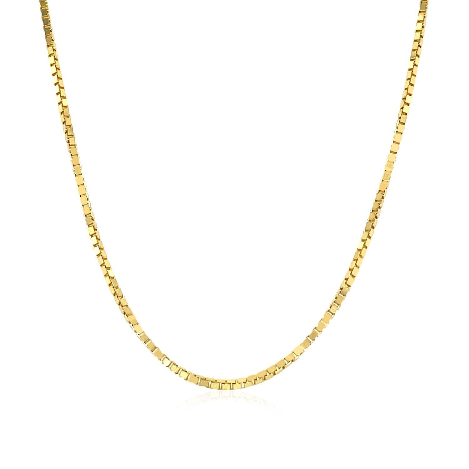14k Yellow Gold Classic Box Chain 1.1mm by Bids.com