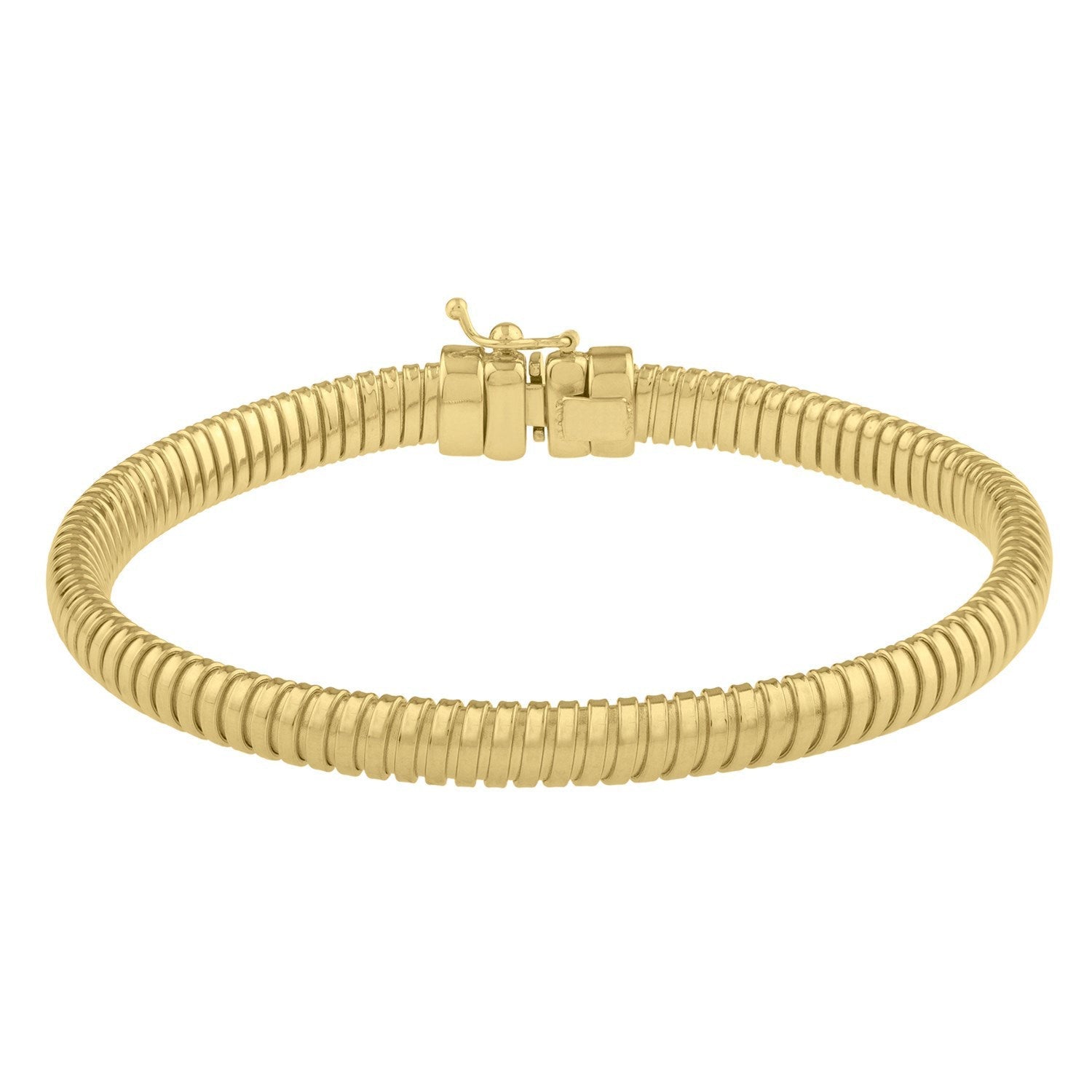 14k Yellow Gold Tubogas Bracelet (5.00 mm) by Bids.com