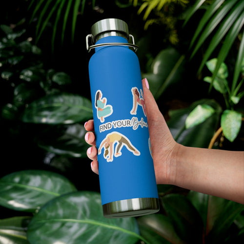Yoga Poses Find Your Balance Insulated Bottle - 22oz Stainless Steel Vacuum Flask