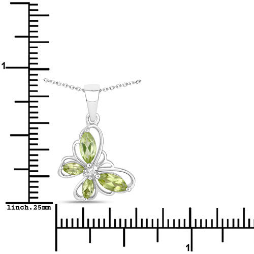 0.64 Carat Genuine Peridot .925 Sterling Silver Pendant by Bids.com
