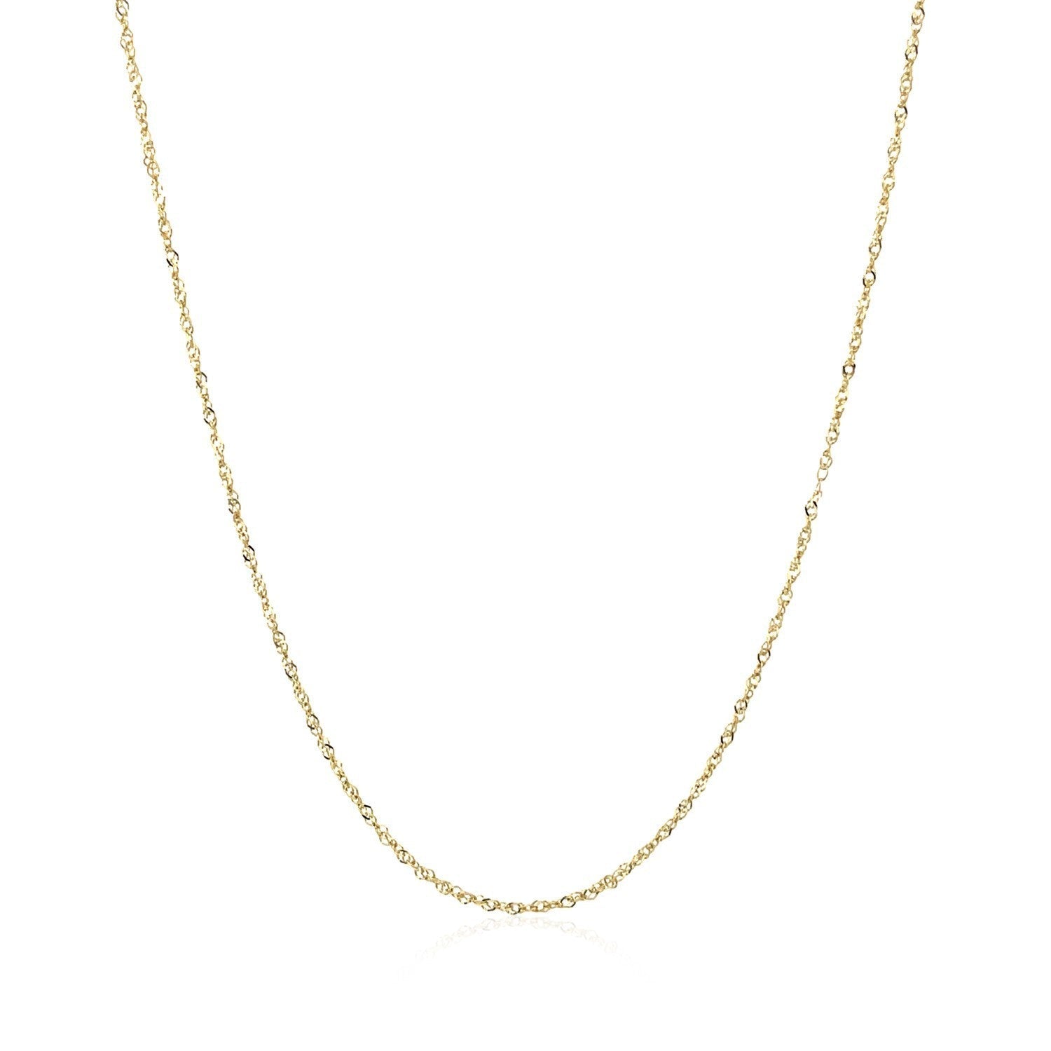 14k Yellow Gold Singapore Chain 0.8mm by Bids.com