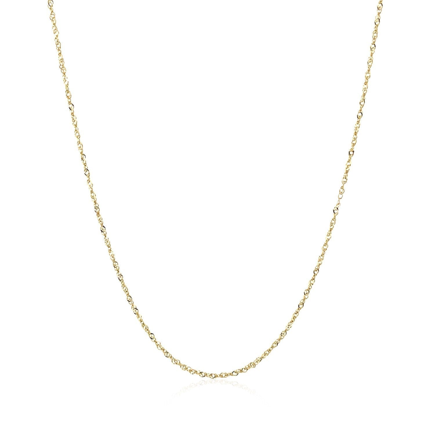 14k Yellow Gold Singapore Chain 0.8mm