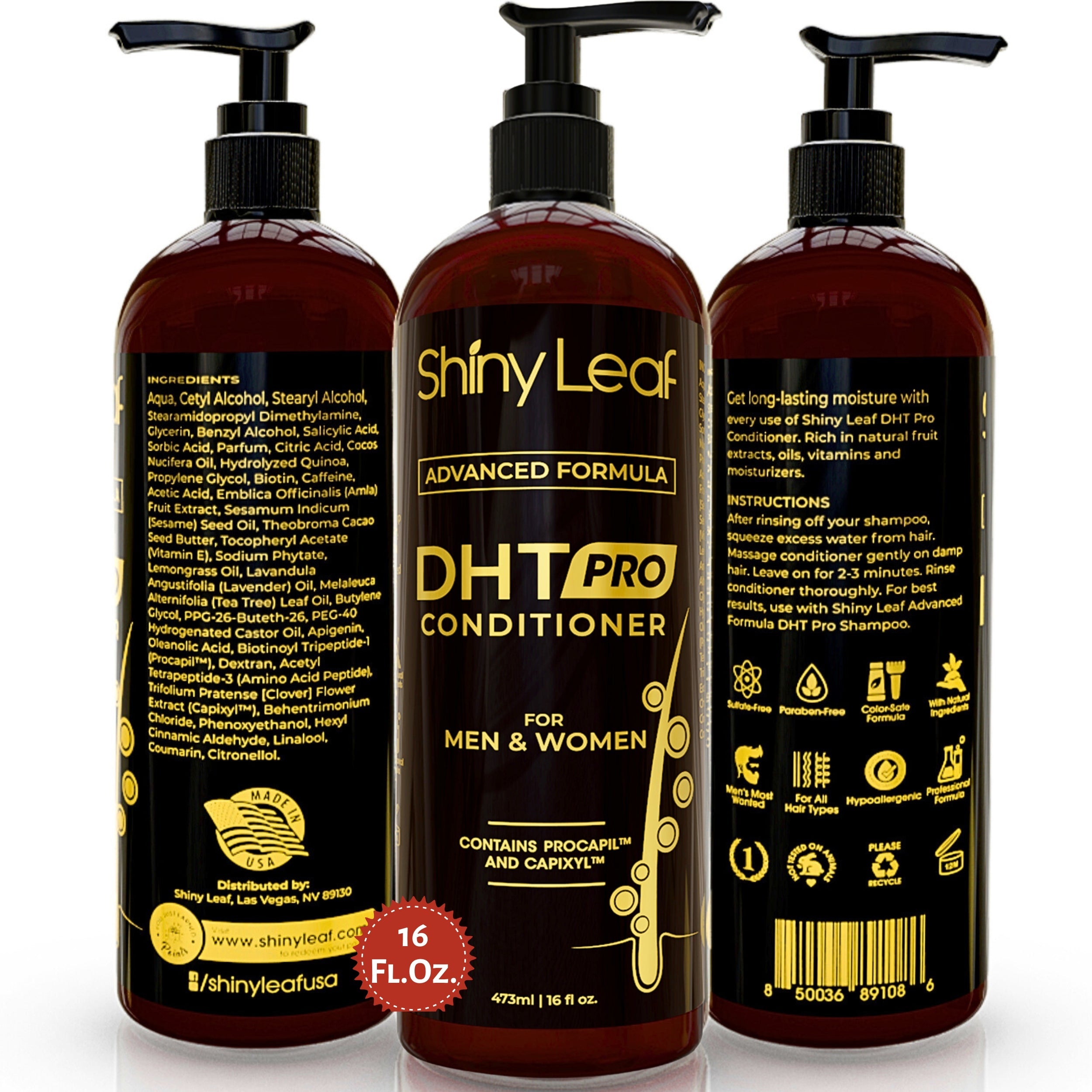 DHT Pro Conditioner with Procapil & Capixyl — 16 oz by Shiny Leaf