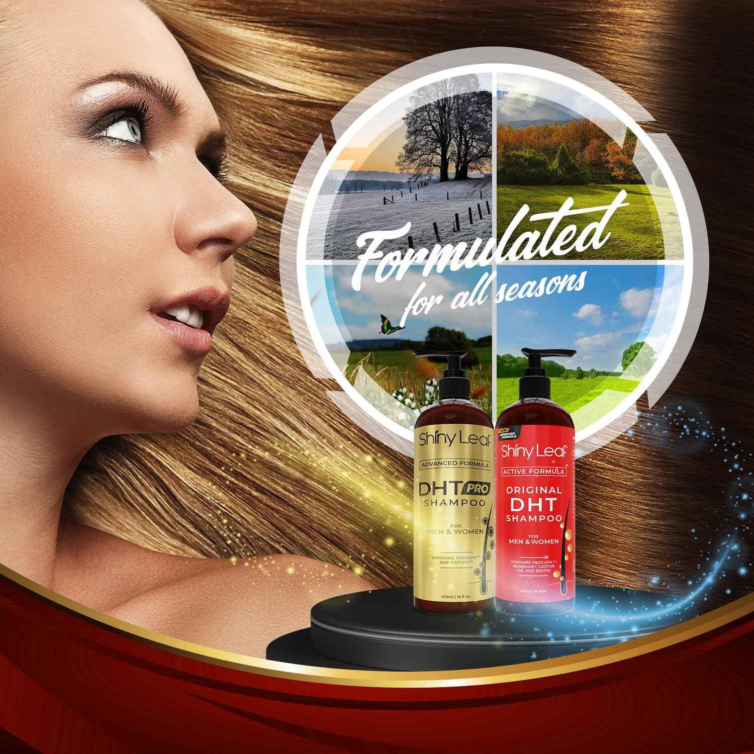 DHT Pro Shampoo and DHT Original Shampoo Bundle by Shiny Leaf
