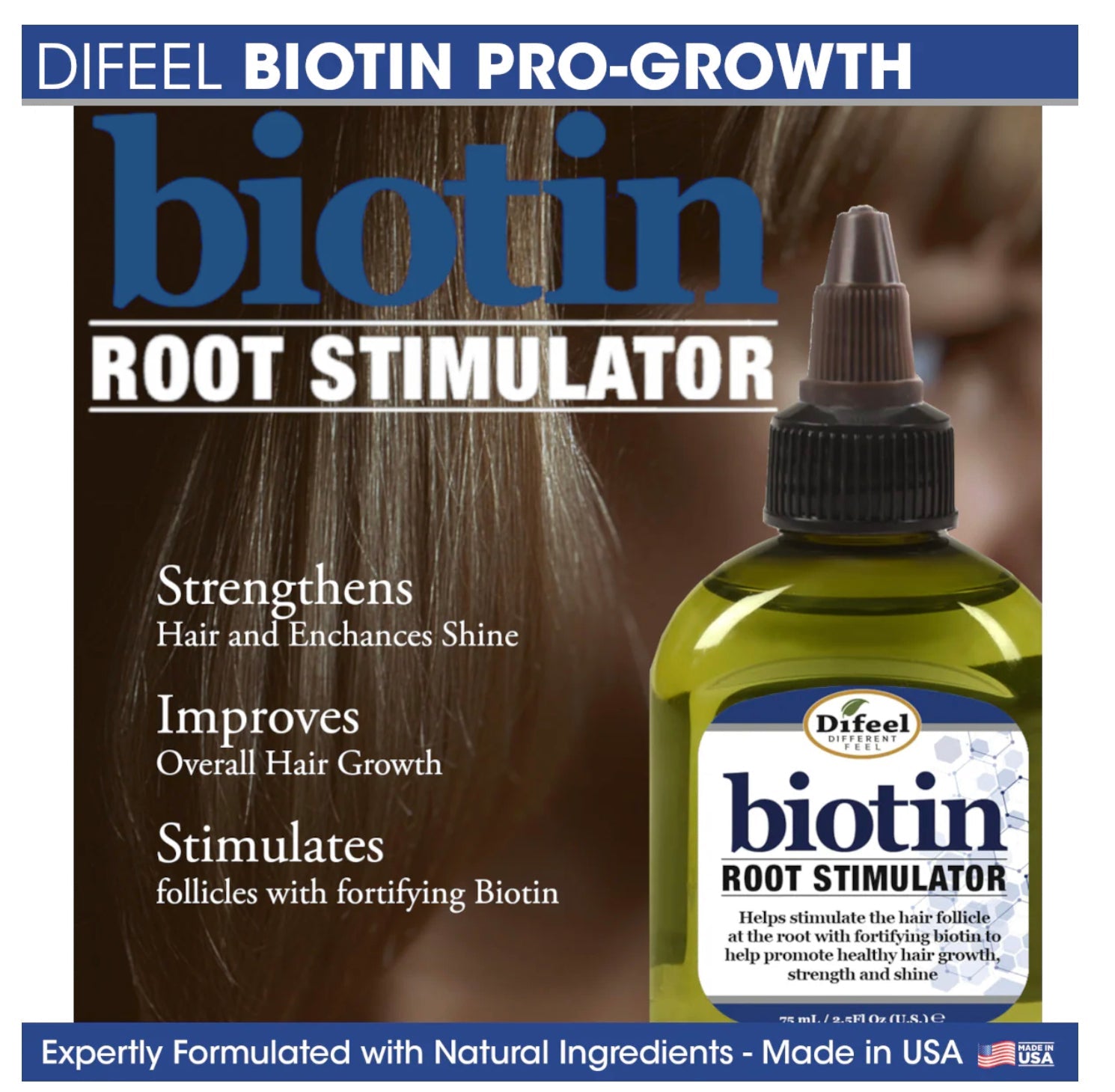 Difeel Biotin Pro-Growth Root Stimulator, 2.5 oz